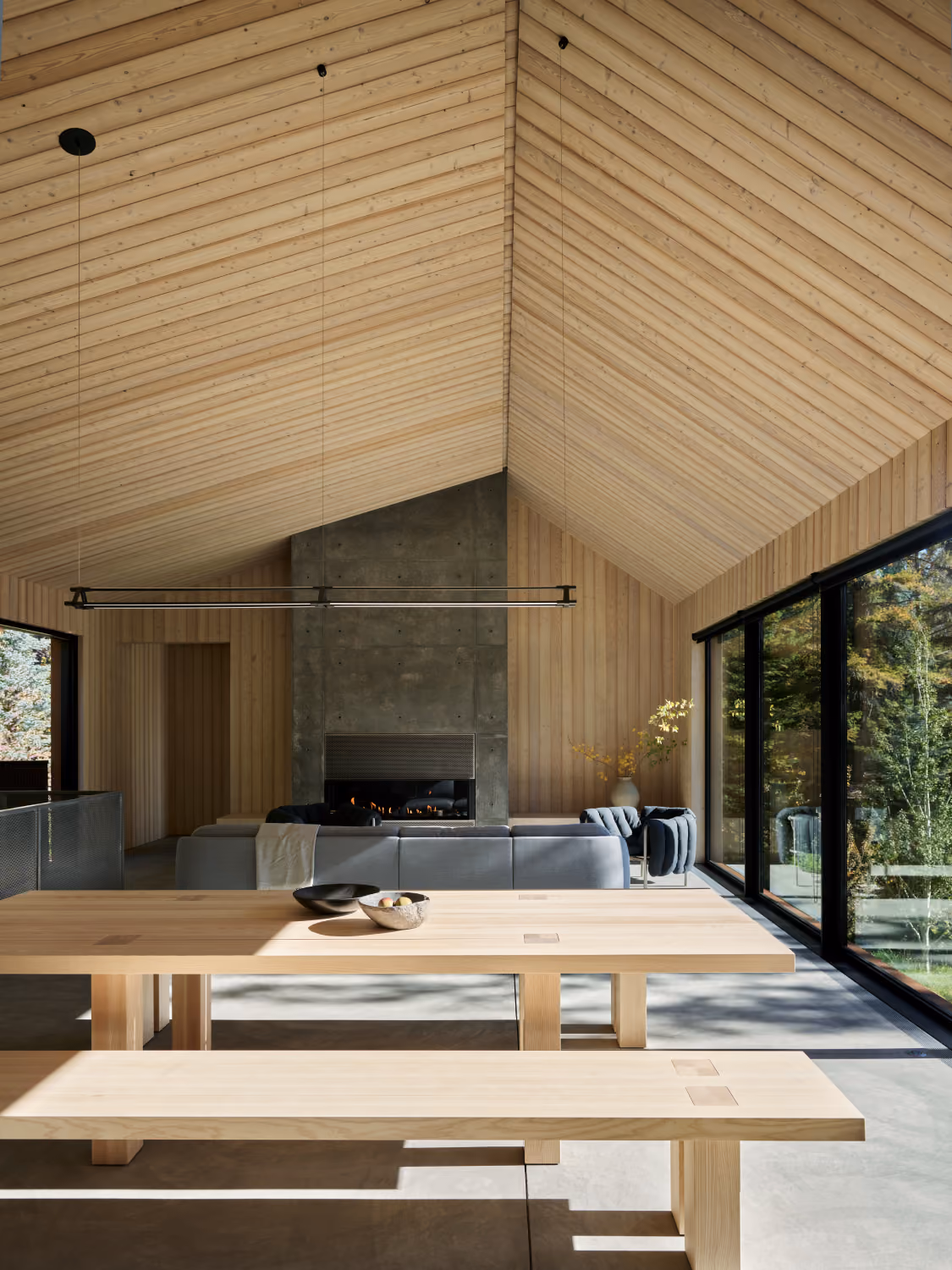 Vaulted ceilings at Caju property