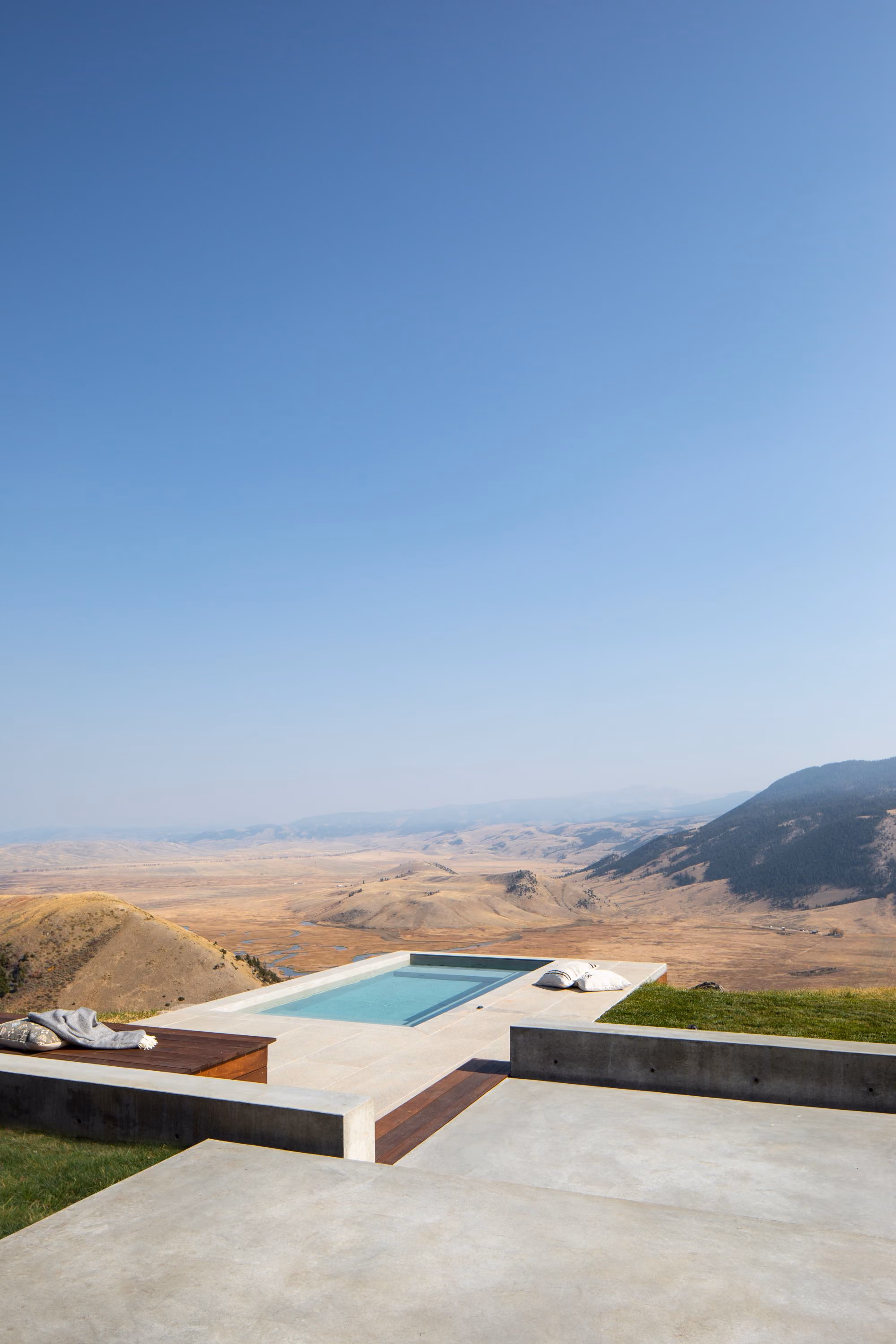 Pool at Saddle Butte, a custom luxury home