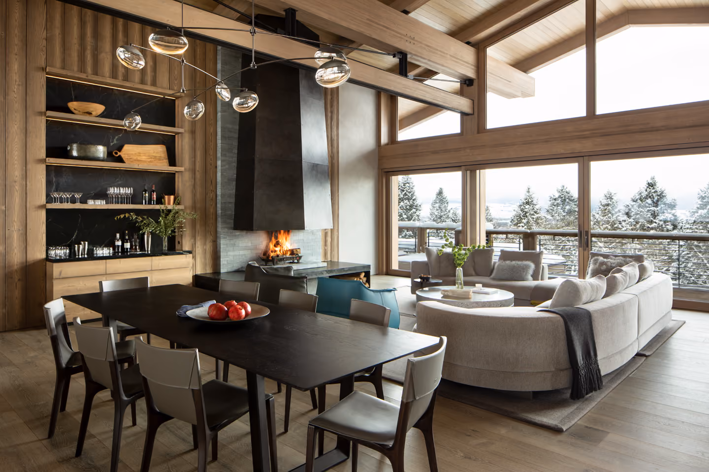 Primary living area of Village Chalet home