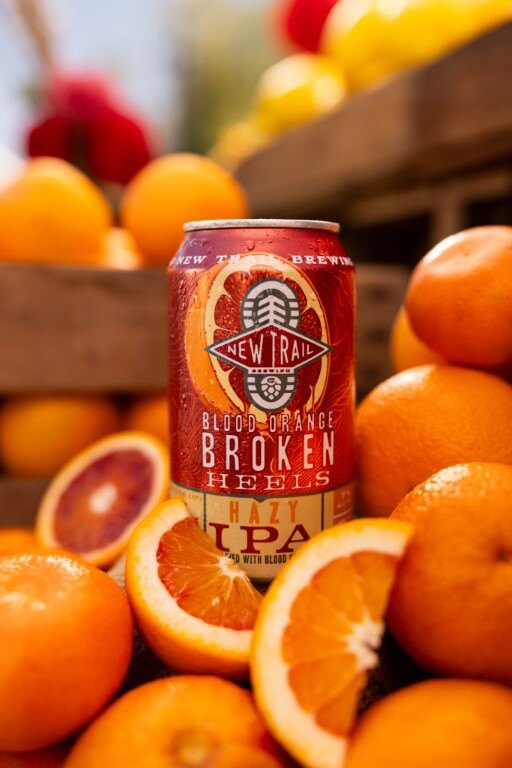 Blood orange juice pour