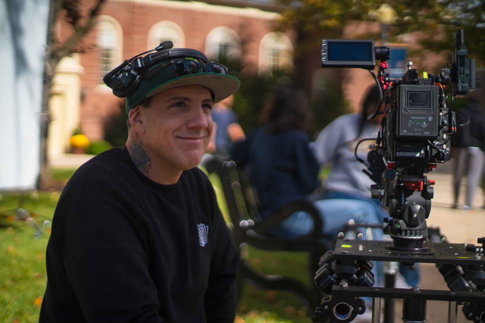Dennis McConnaughhay on set
