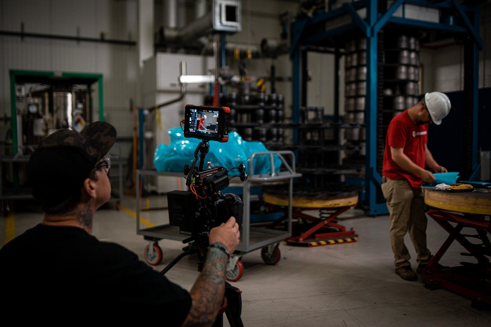 DMK crew on the Lycoming Engines factory floor