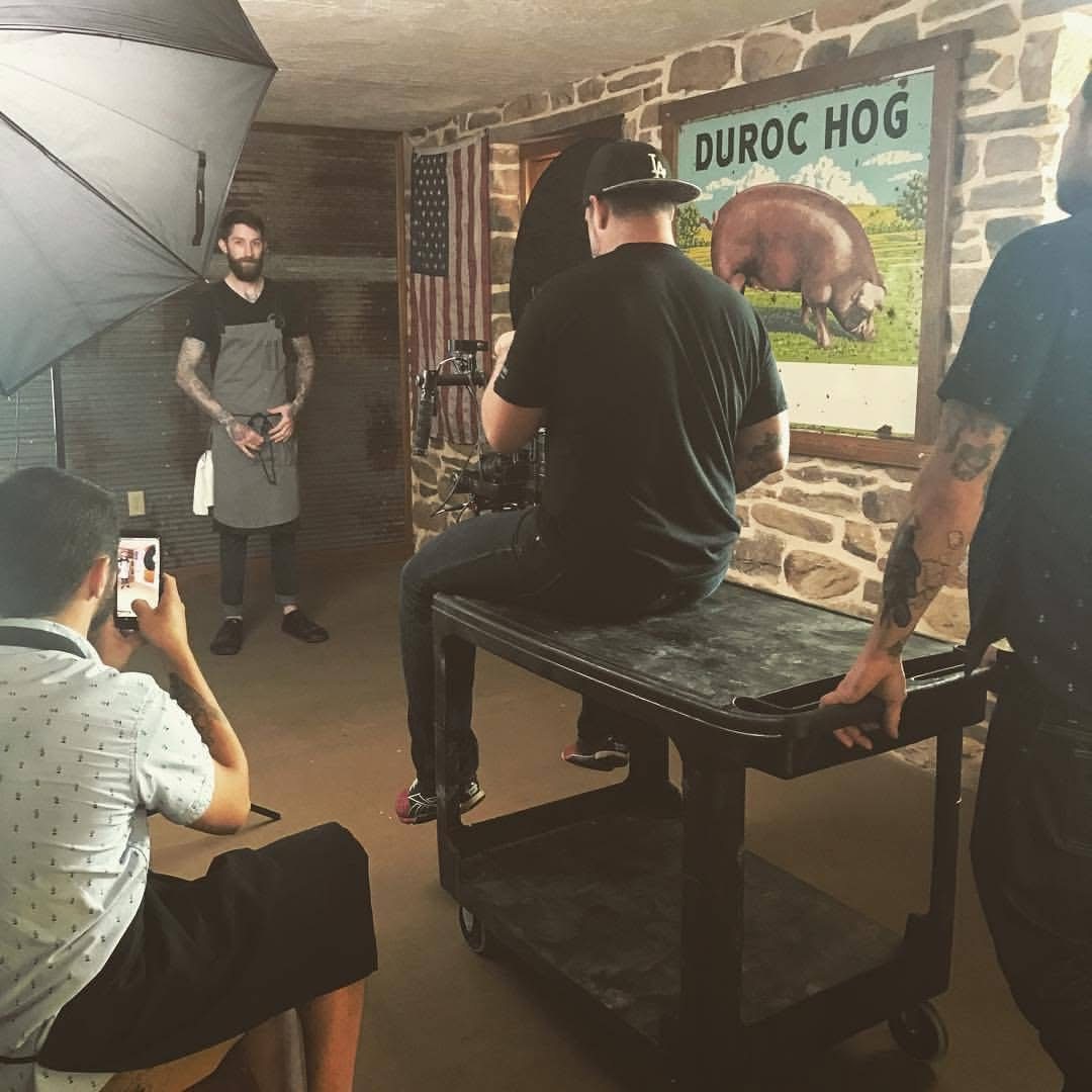 On set for Herman and Luther's