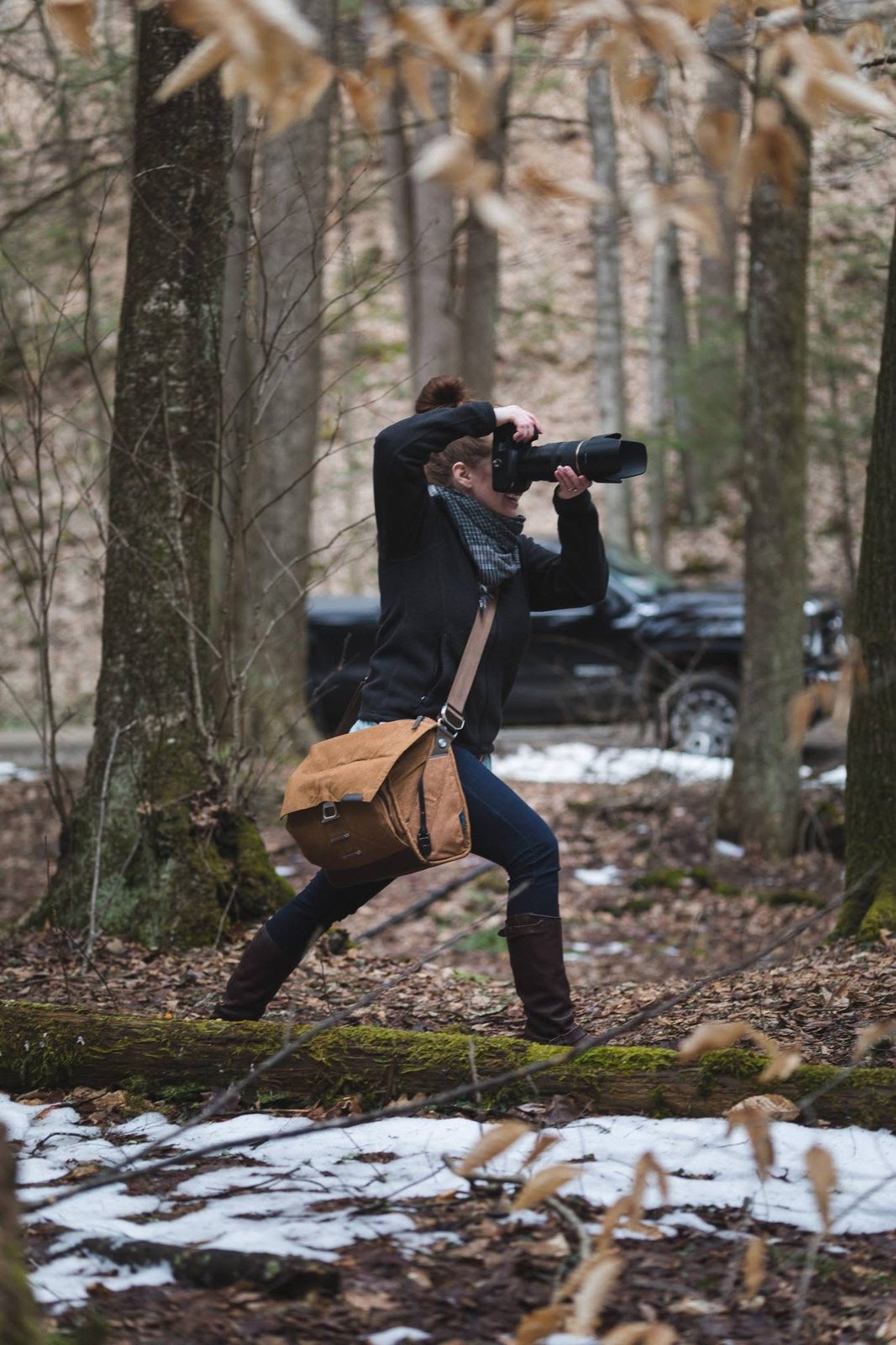 Shooting a wedding in the woods in the early days