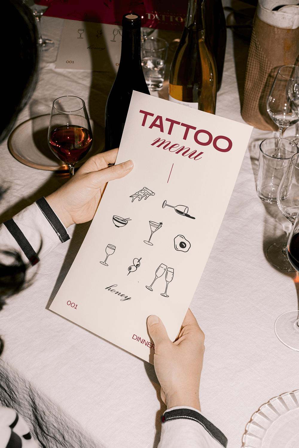 Custom tattoo sheet designed for a Tattoo Popups popup event.