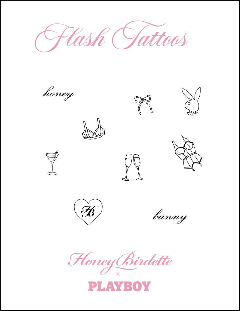 Custom flash tattoo sheet designed for a Tattoo Popups event.