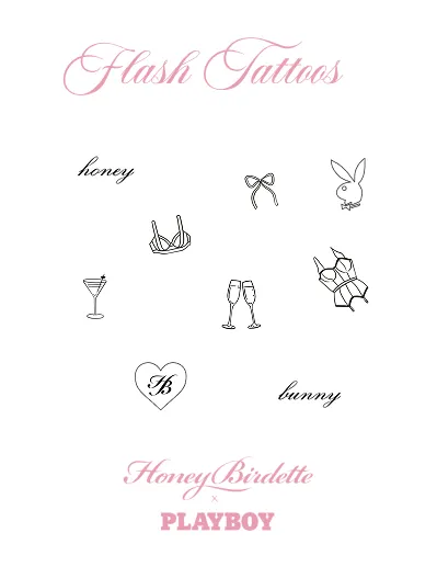 Custom flash tattoo sheet designed for a Tattoo Popups event.