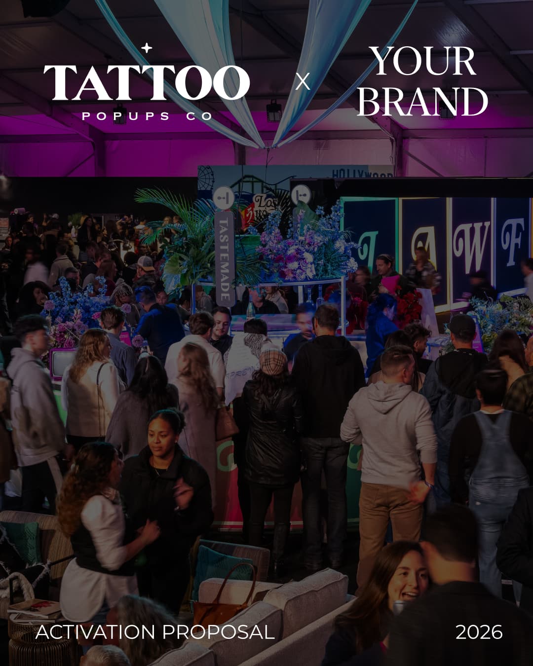 Custom event proposal prepared by Tattoo Popups for a planner.