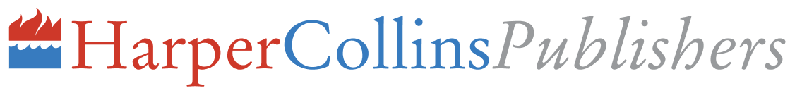 HarperCollins Publishers logo with flame and book icon and colored text.