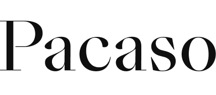 Pacaso brand name in black serif font on white background.