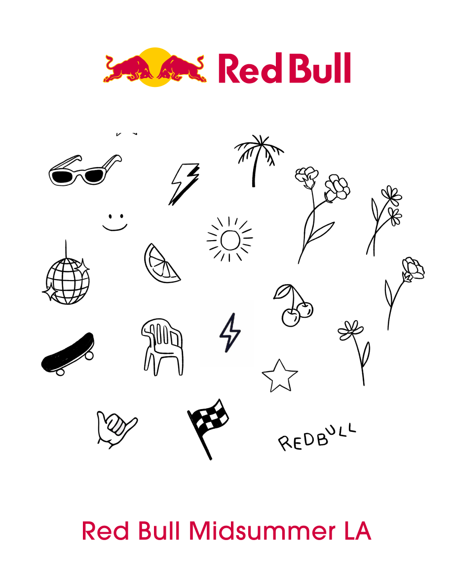 Red Bull flash sheet created by Tattoo Popups