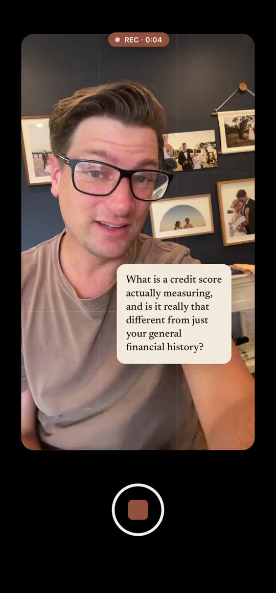 Recording in Tention with the question on screen