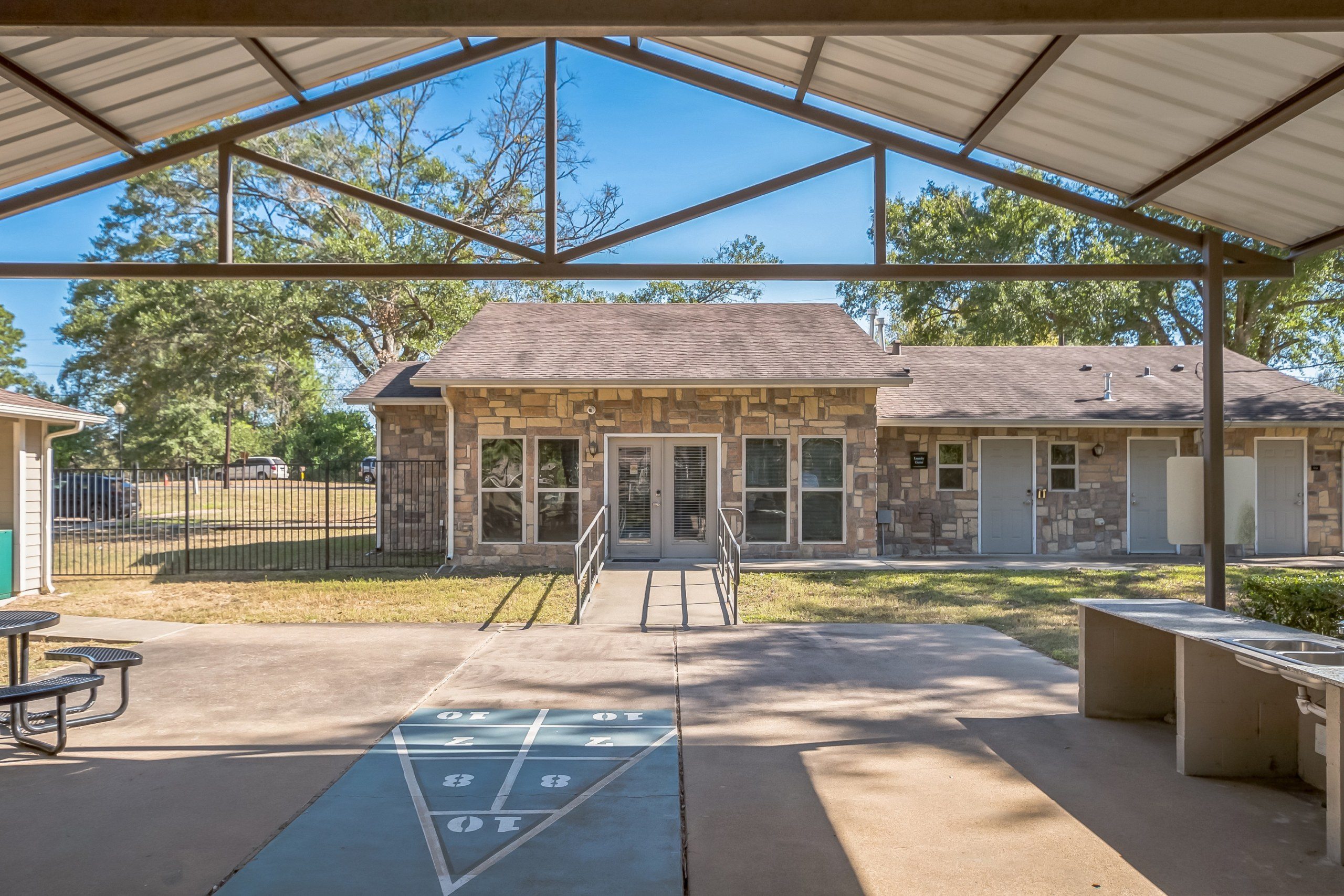 Exterior of building and games