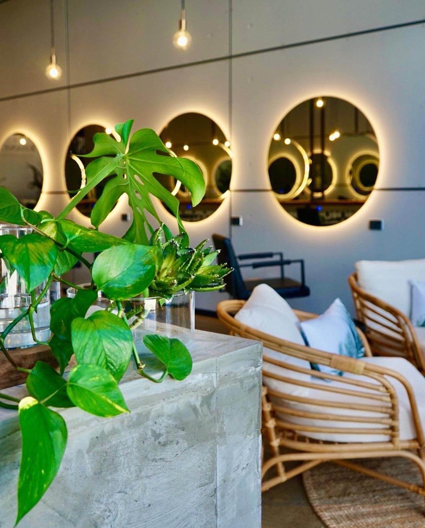 Greenery and mirrors