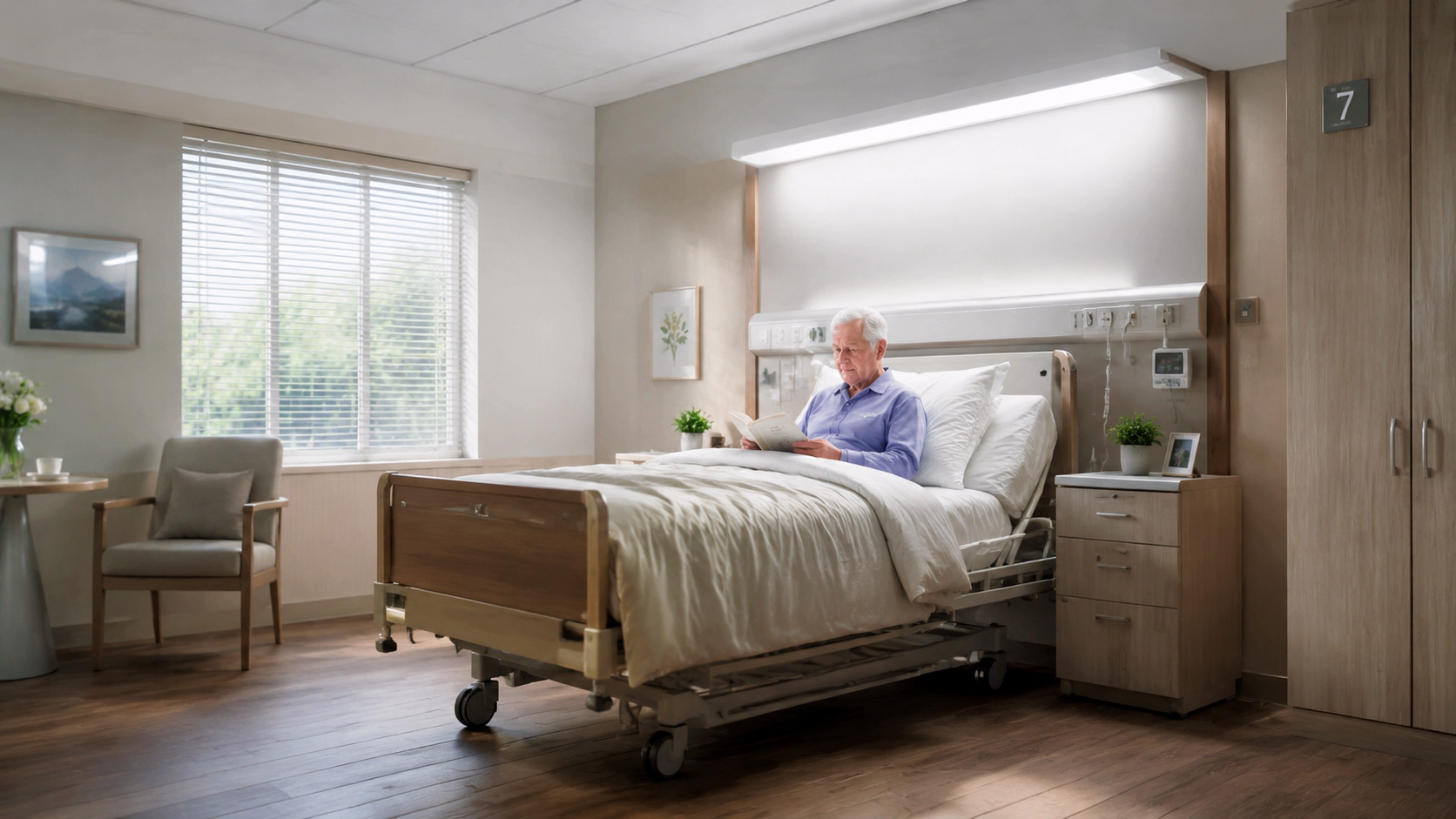 SUMLINK Healthcare Rhythmic Corridor — healthcare corridor with circadian linear lighting