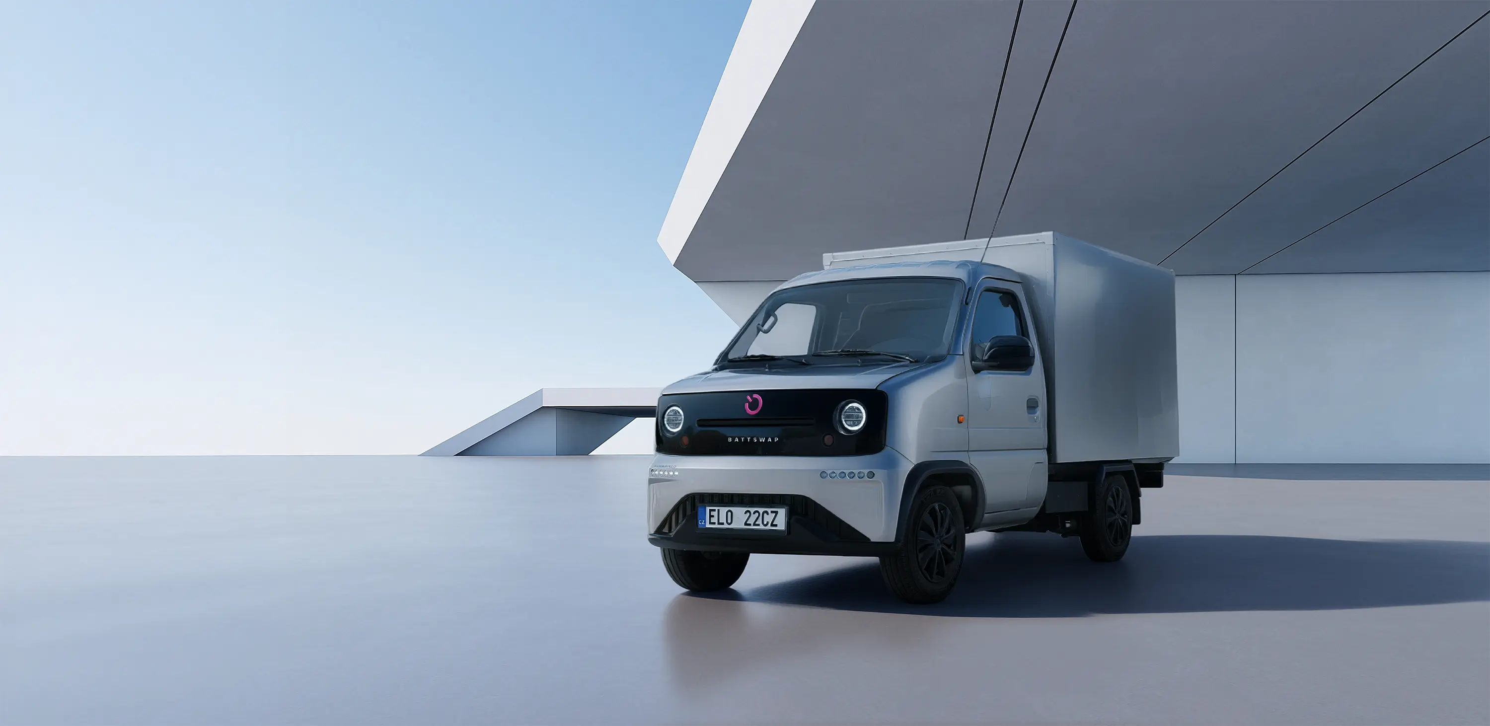 Battswap delivery vehicle arriving at depot
