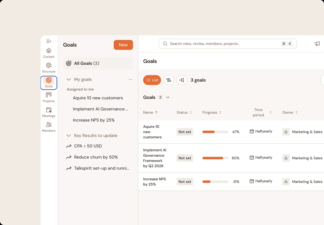Talkspirit : objectifs et indicateurs de performance de l'organisation