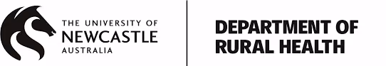 The University of Newcastle Australia logo next to text reading Department of Rural Health.