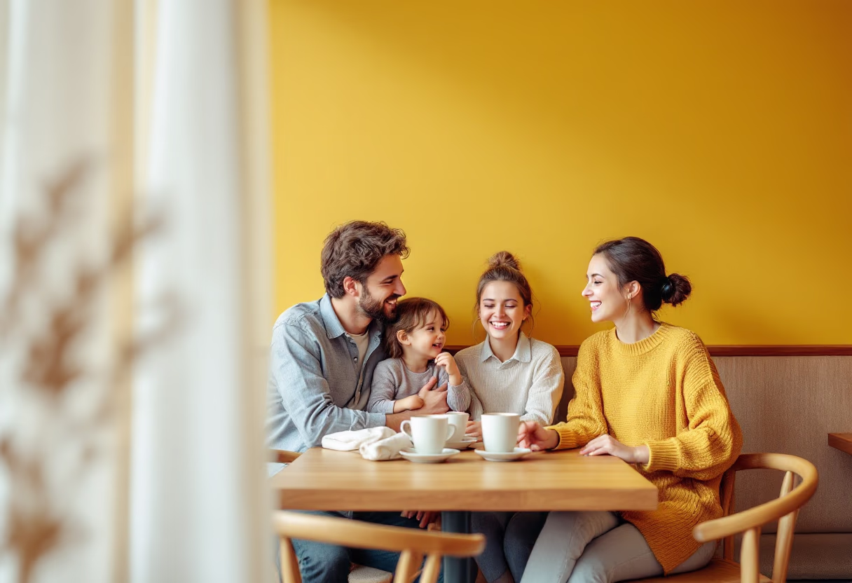 image of people enjoying coffee (for a coffee shop & cafe)