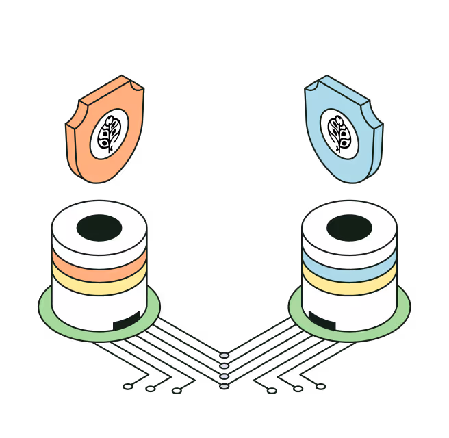 An illustrations showing Vaultrees VEDs for Unstructured data product