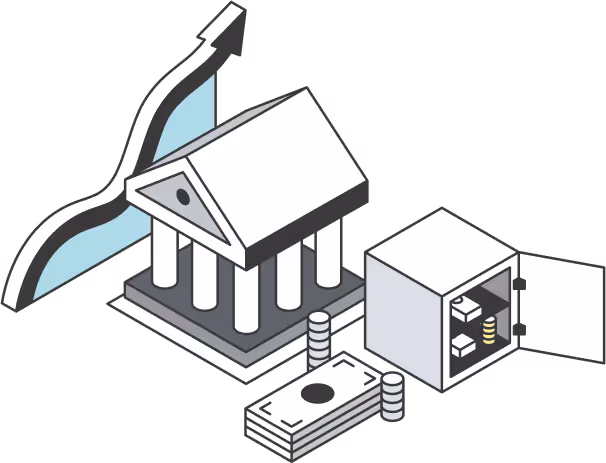 An illustration showing Vaultrees interest in varies aspects of financial services