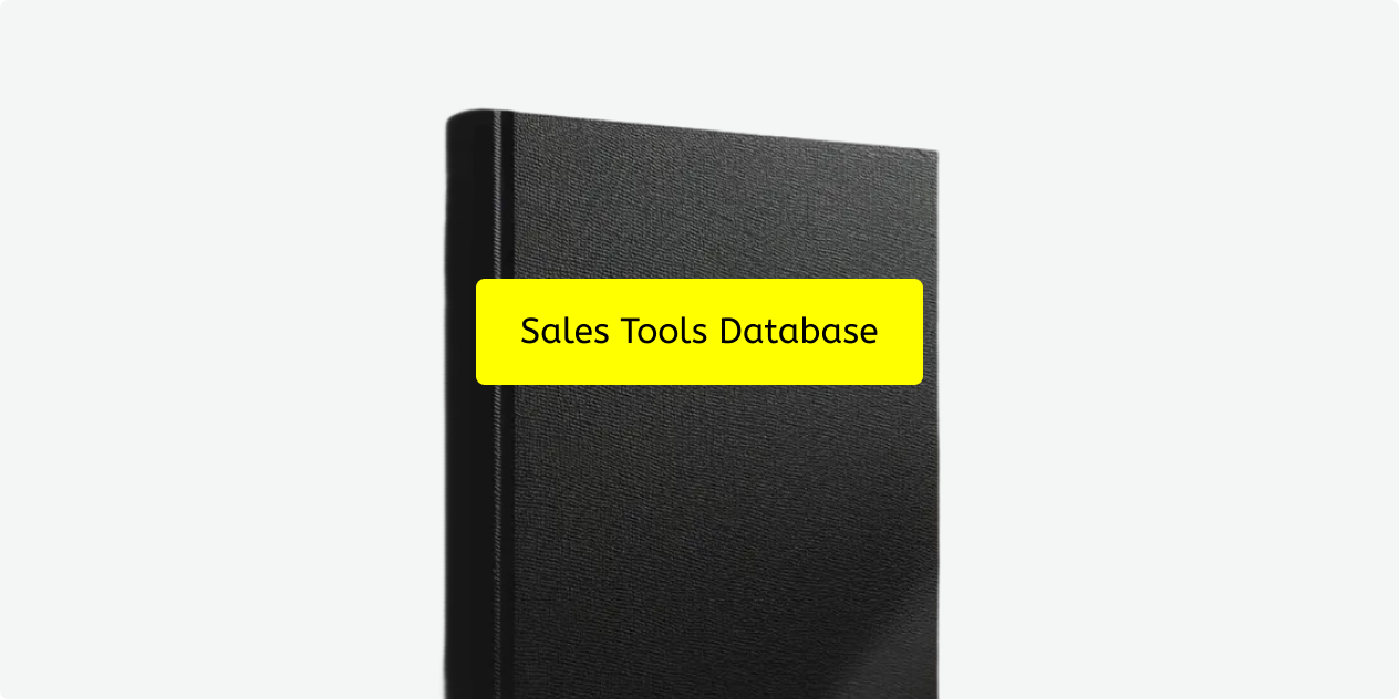 Sales Tools Database | External