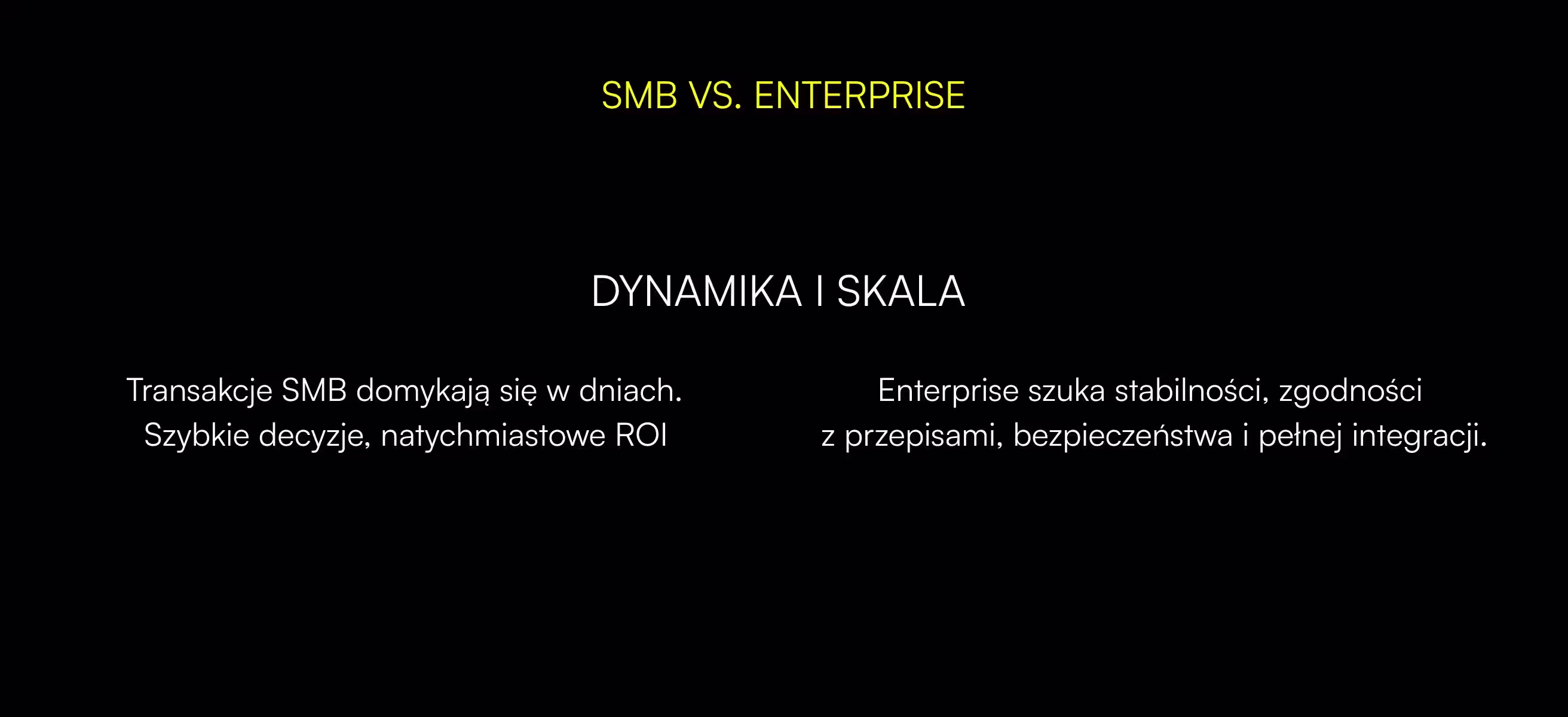 SMB VS. ENTERPRISE
