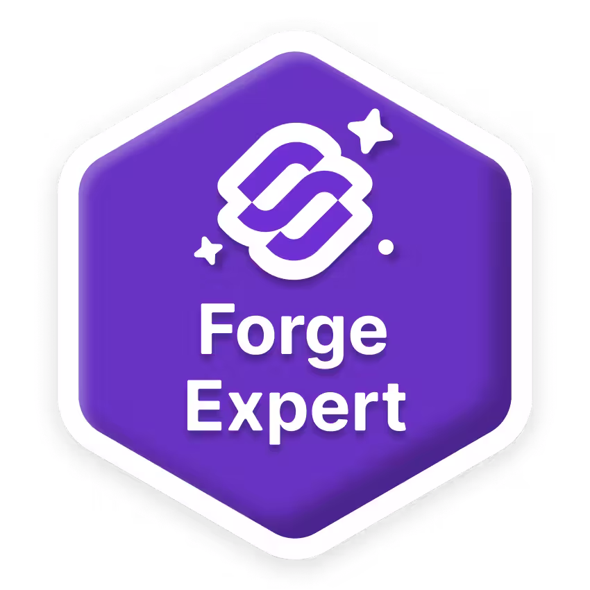 Forge Expert certified partner badge.