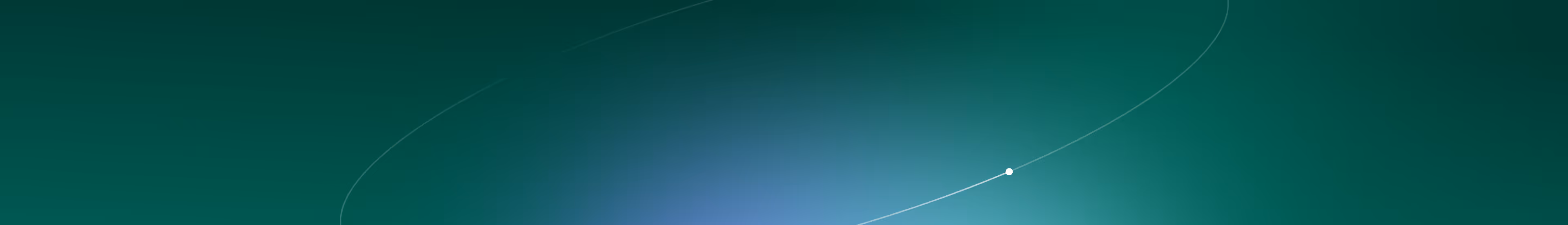 Dark green background with subtle light blue gradient and thin curved white lines with small white dots.