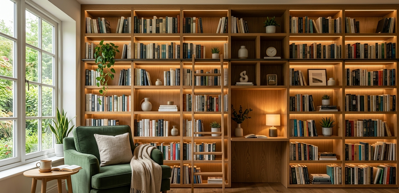 Bibliothèque intégrée : bien plus qu'un meuble