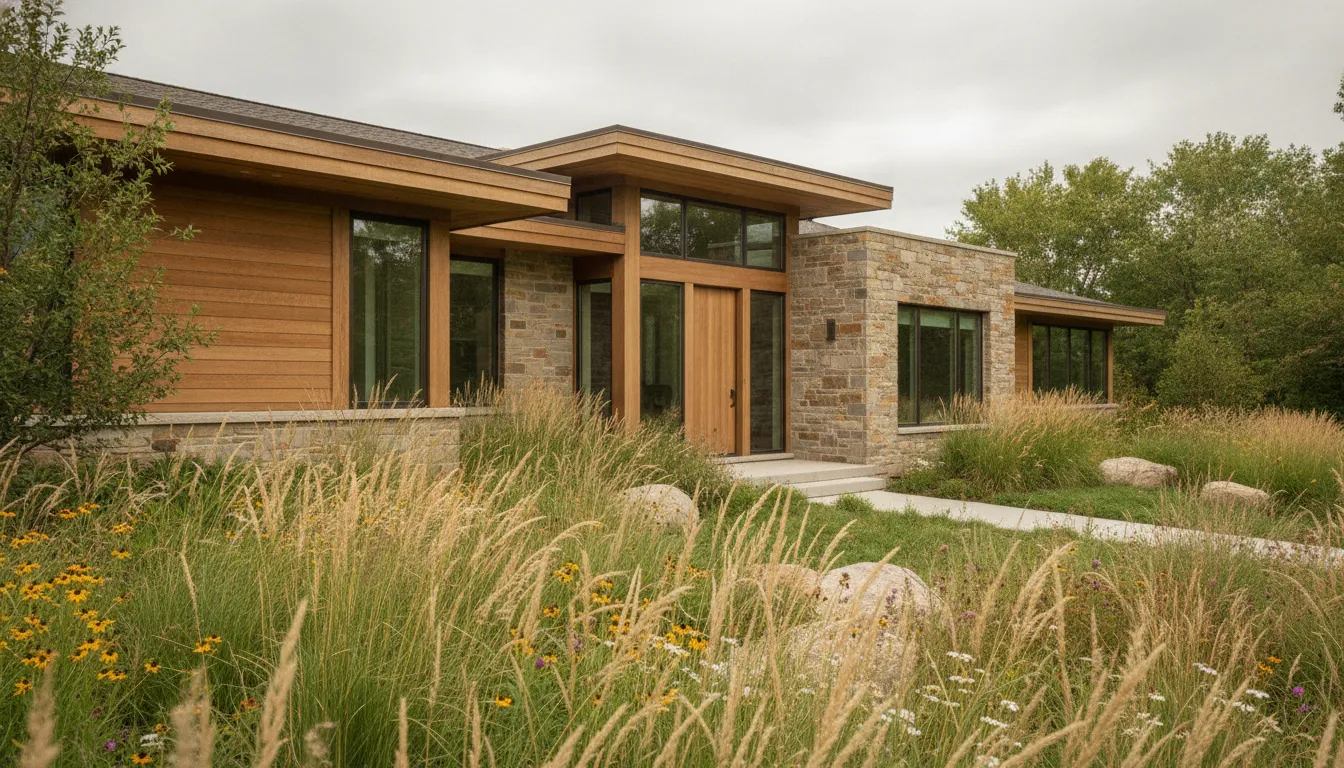 Refined luxury custom home exterior in Central Iowa