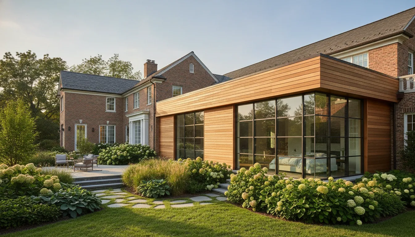Refined home addition integrated with an established Des Moines residence