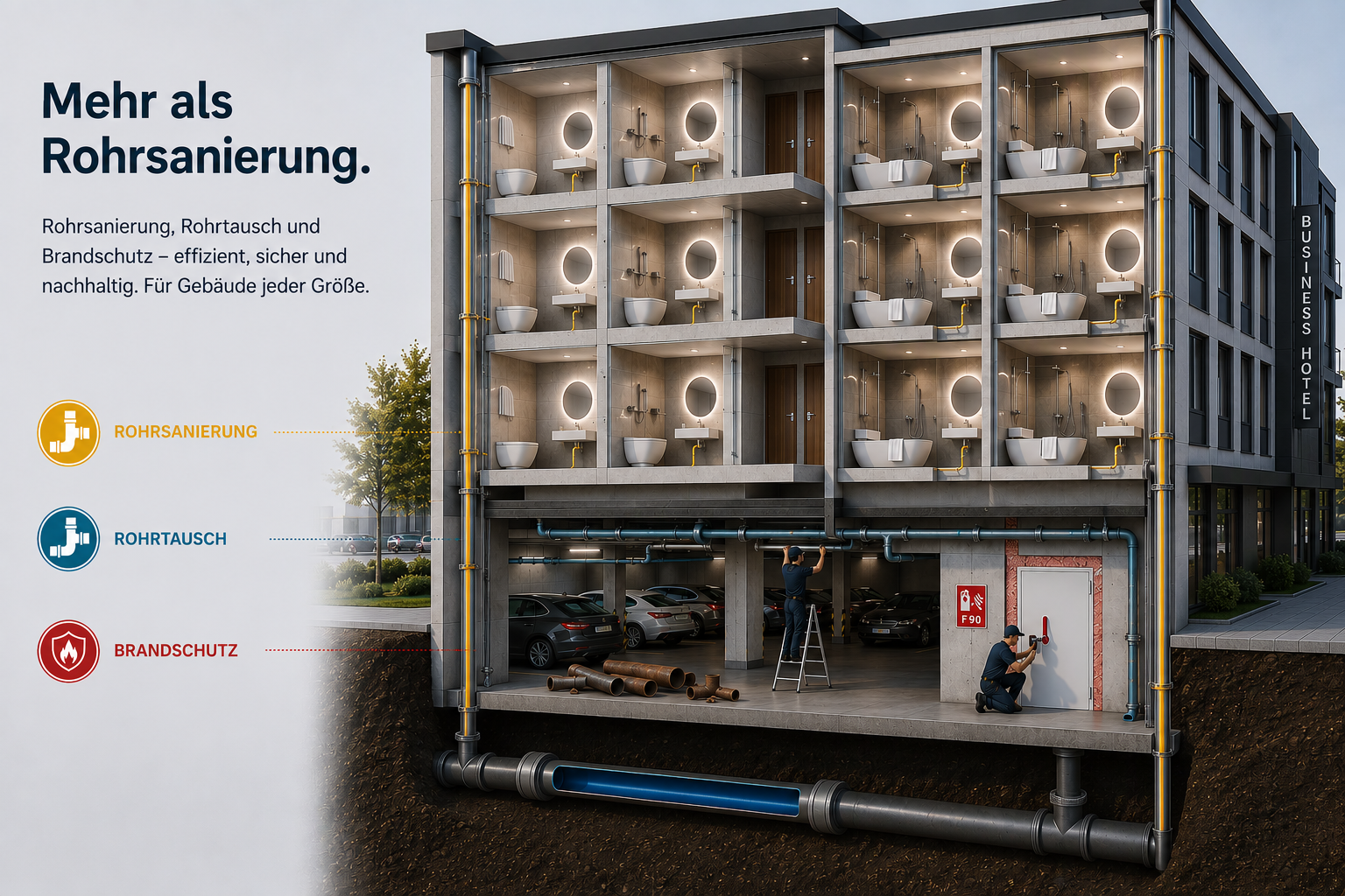 ElastoFlake: Rohrsanierung, Rohrtausch und Brandschutz im Überblick