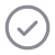 Dark check mark inside a circle on a white background.
