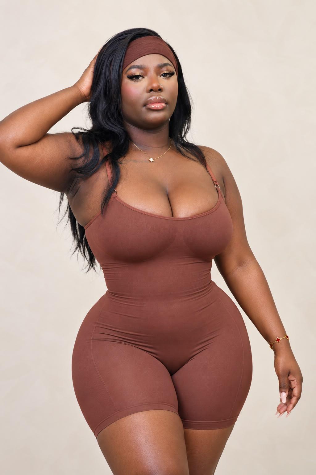 SNATCHFIT Luxe Bodysuit in Chocolate