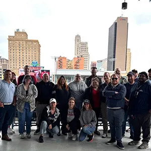 Team at the Mud Hens game