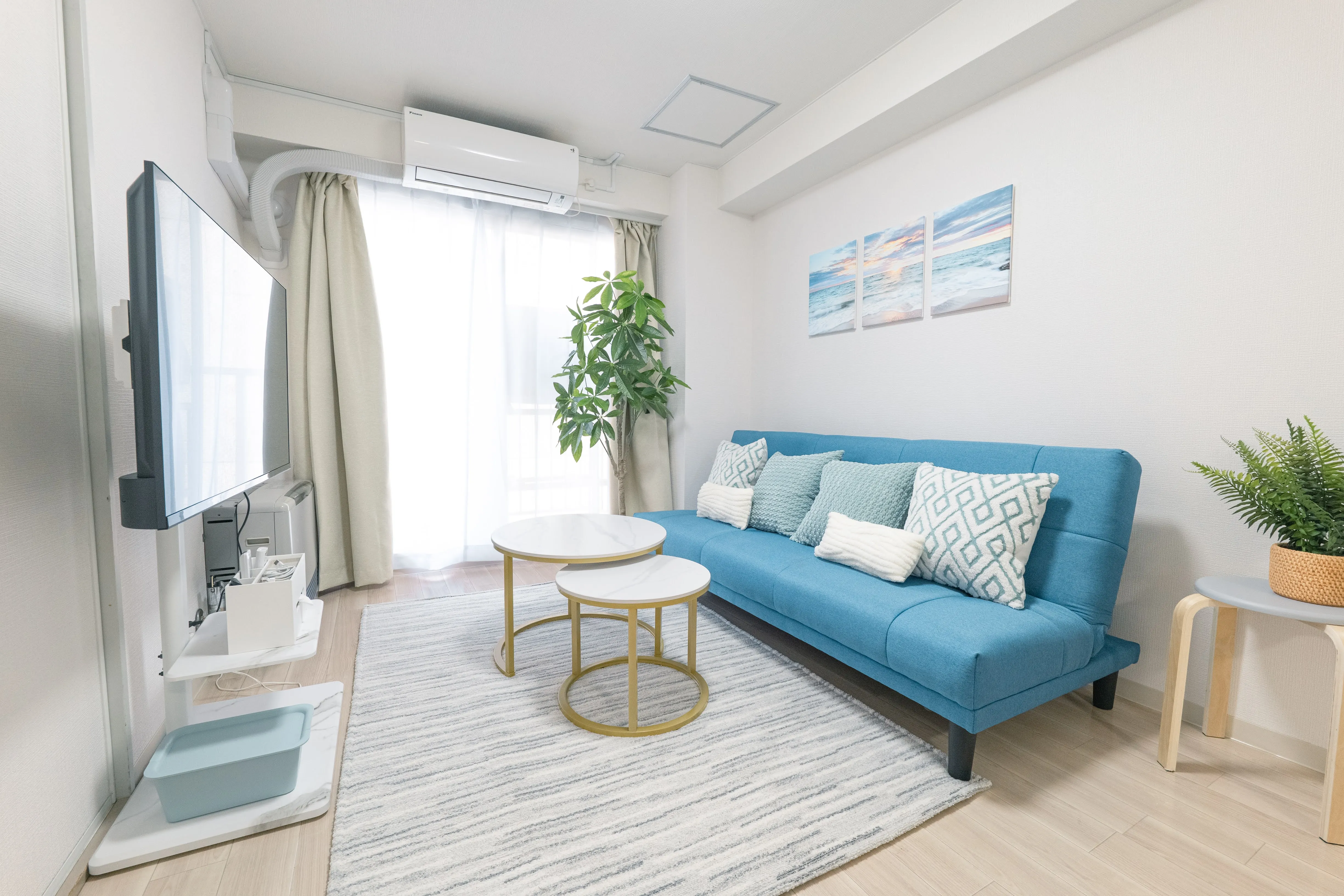 Living room of Room 205 at Residence 14.