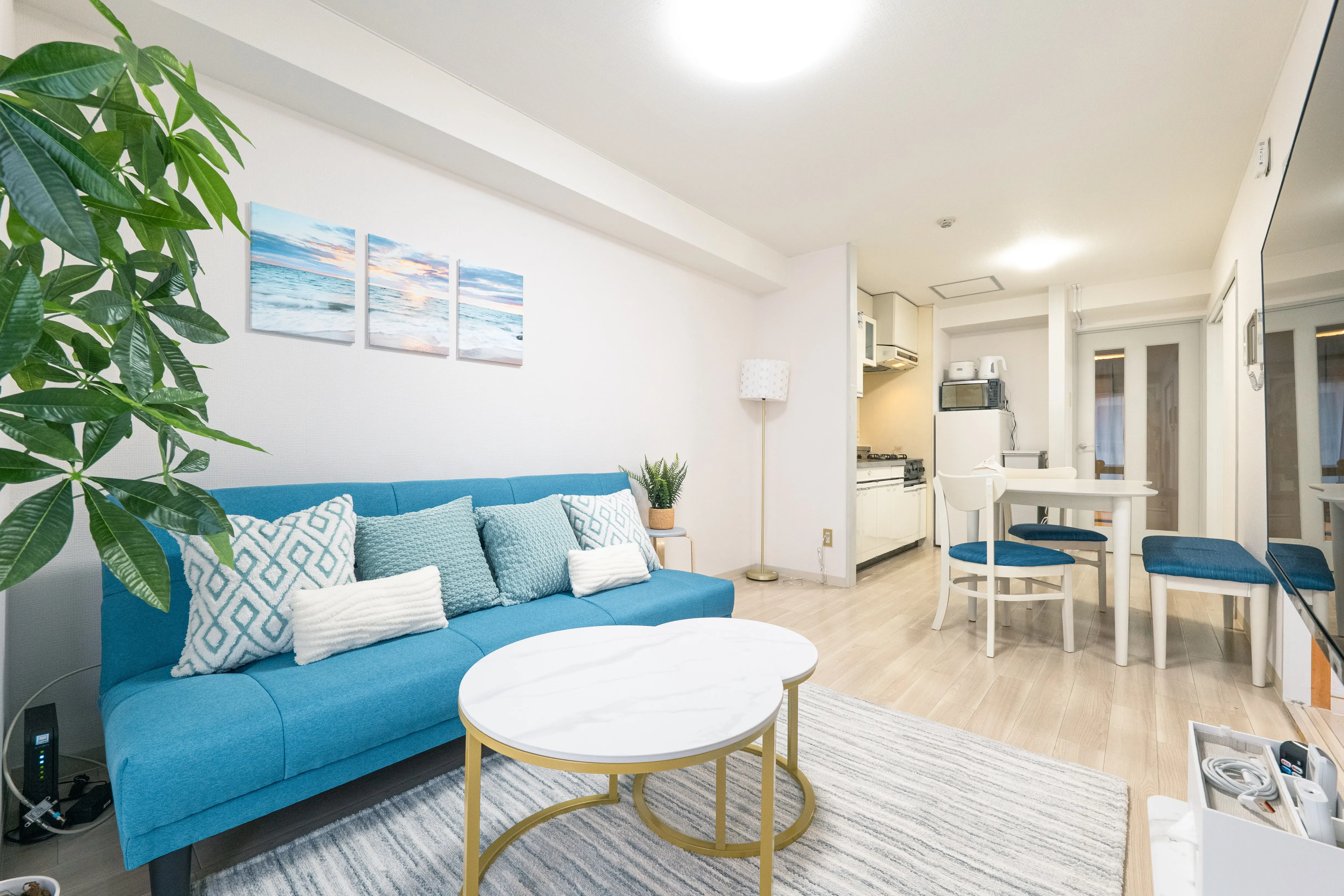 Living room of Room 205 at Residence 14.