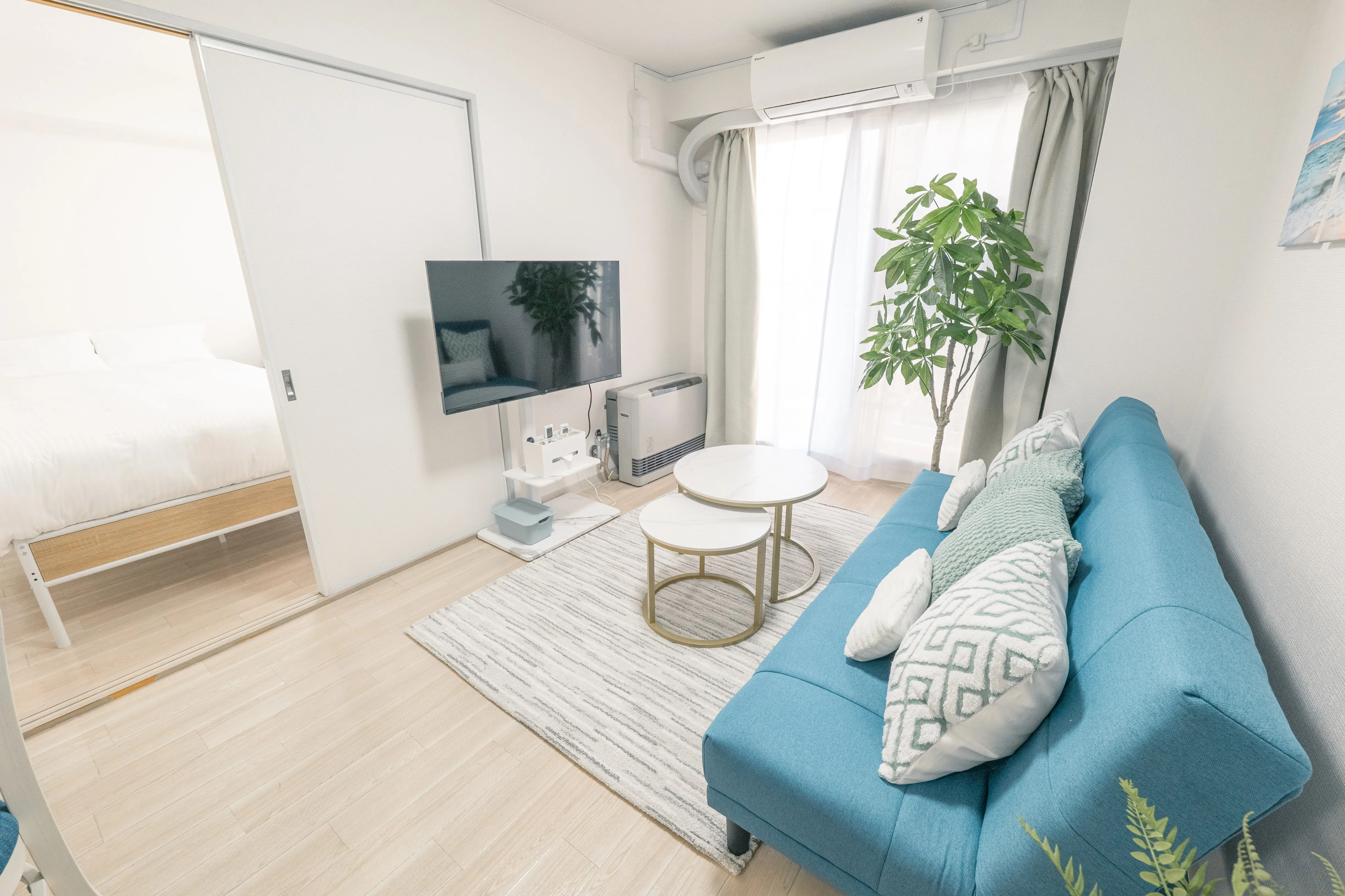Living room of Room 205 at Residence 14.