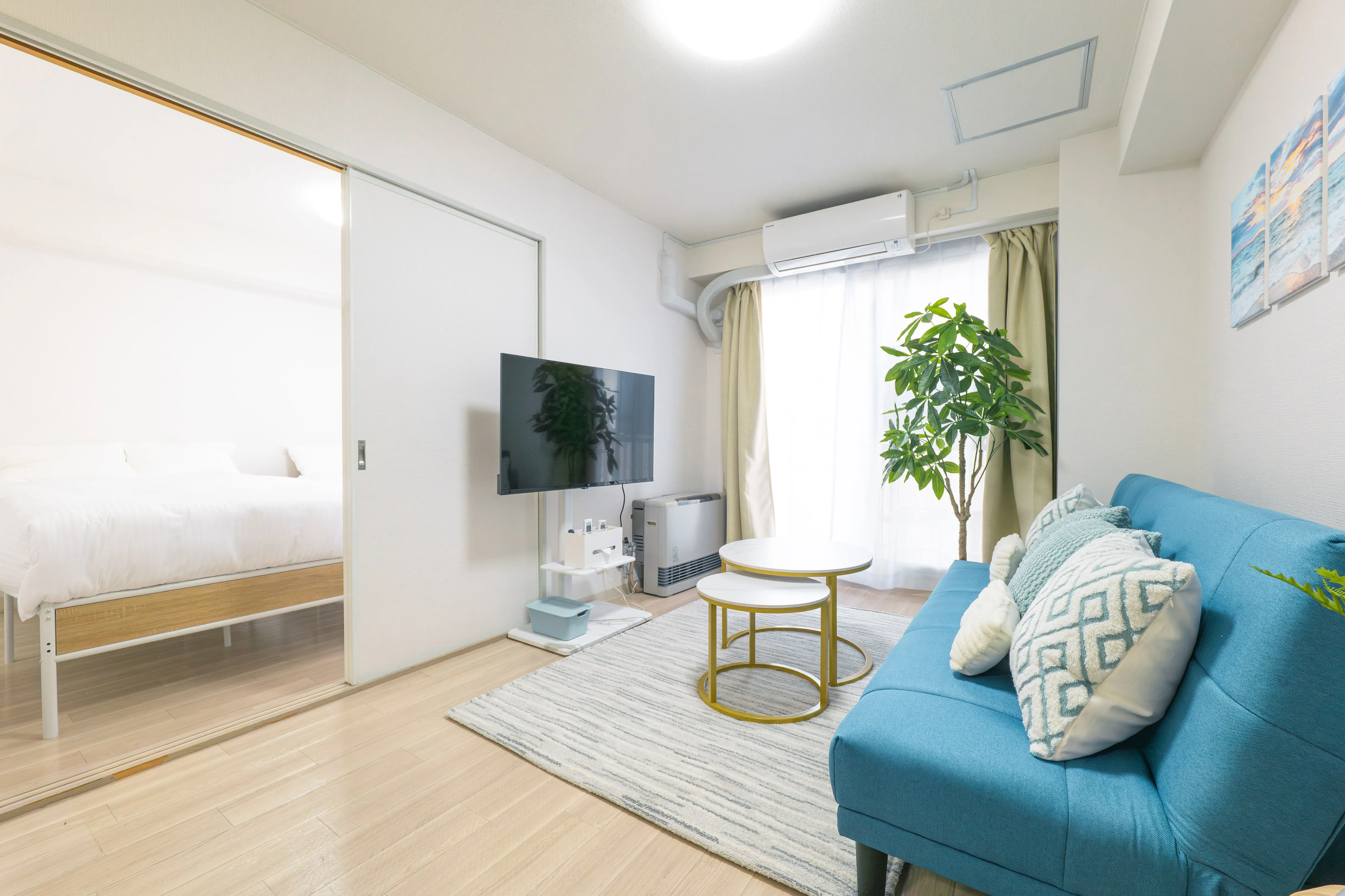 Living room of Room 205 at Residence 14.