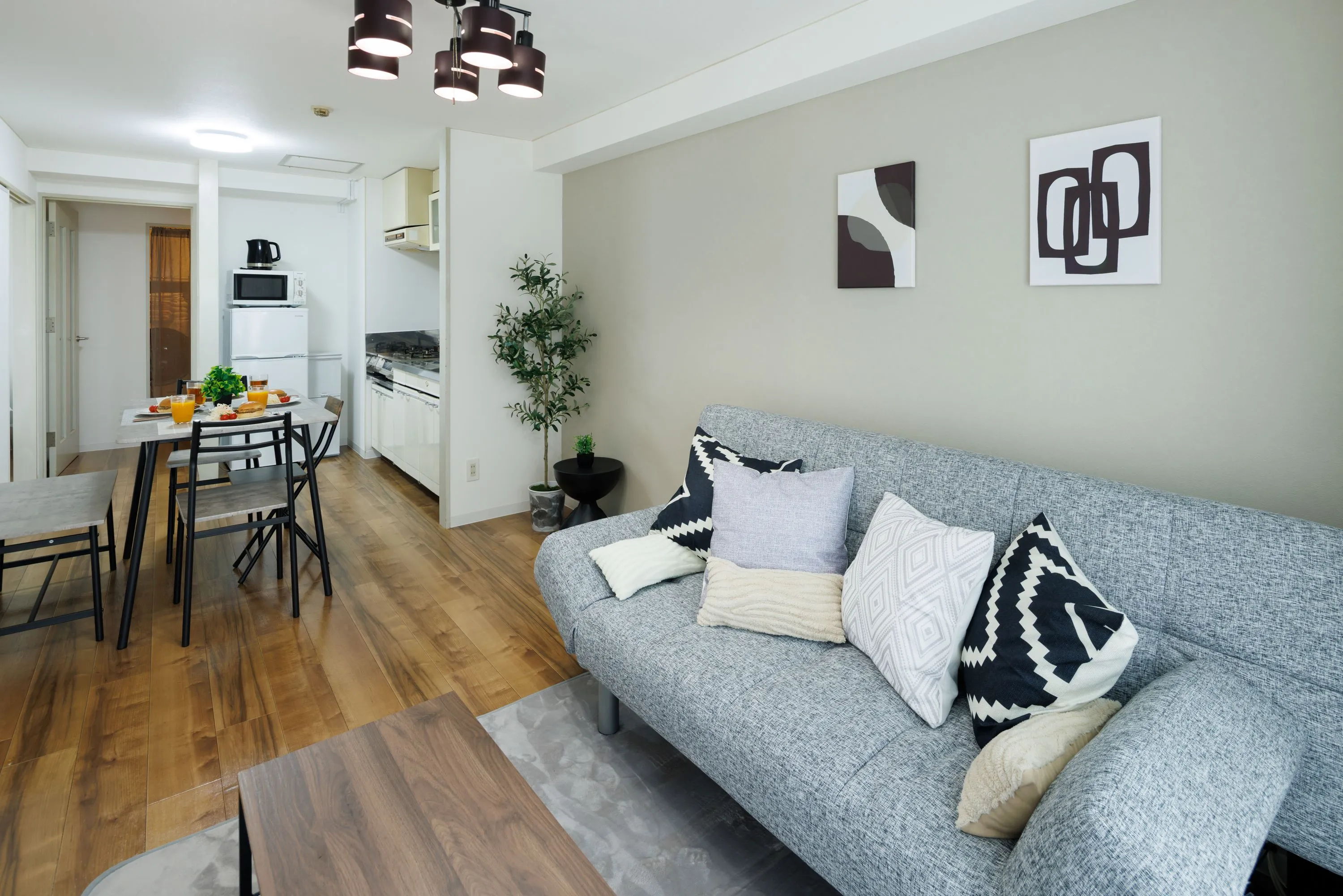 Living room of Room 406 at Residence 14.