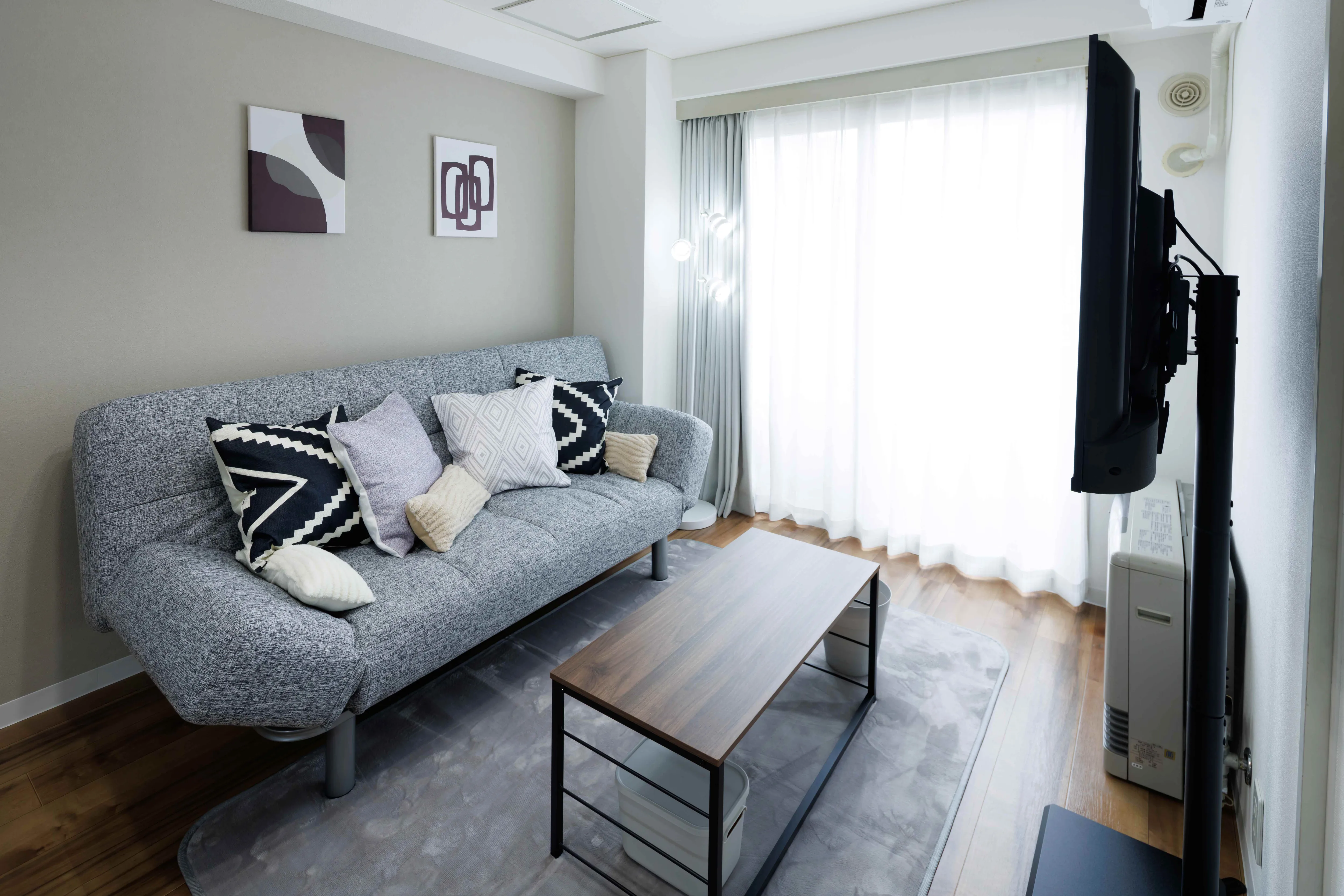 Living room of Room 406 at Residence 14.