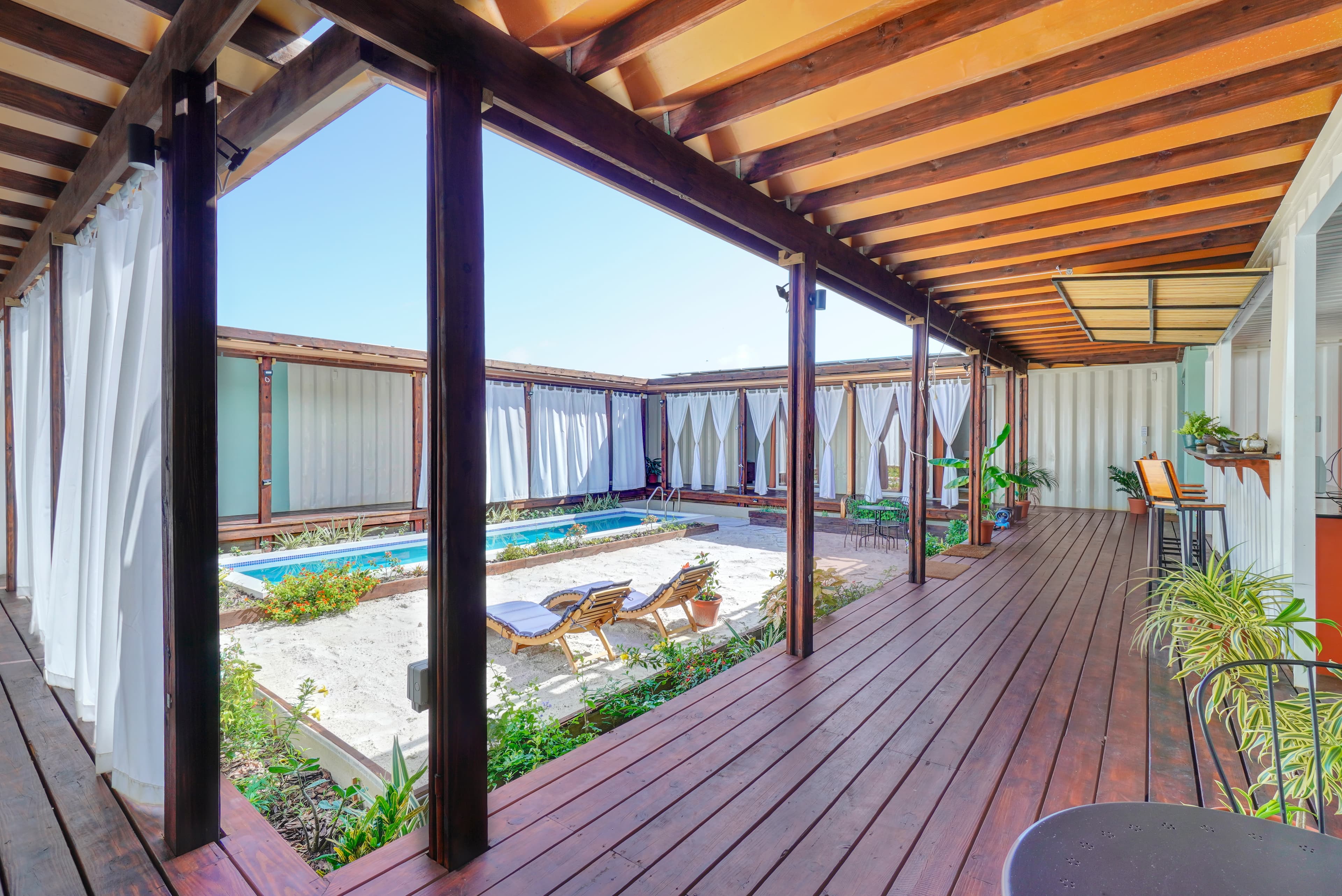 Corten Villa private courtyard pool