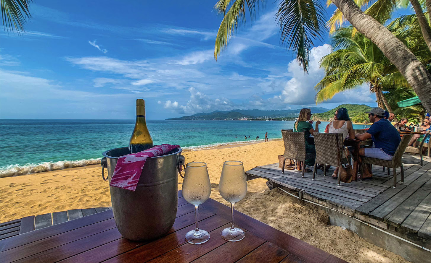 Aquarium Restaurant setting on Magazine Beach, Grenada