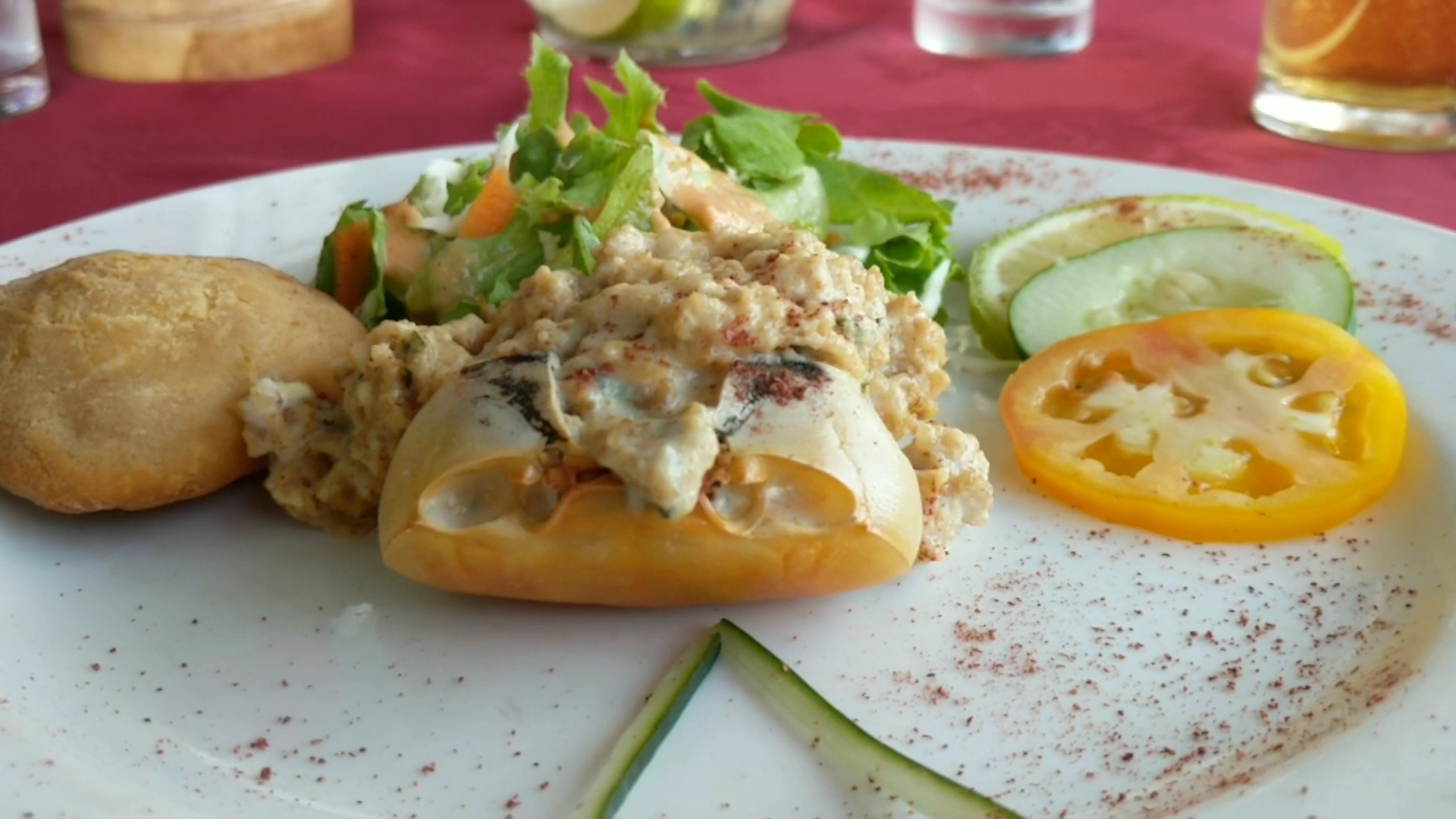 BB's signature crabback dish in Grenada