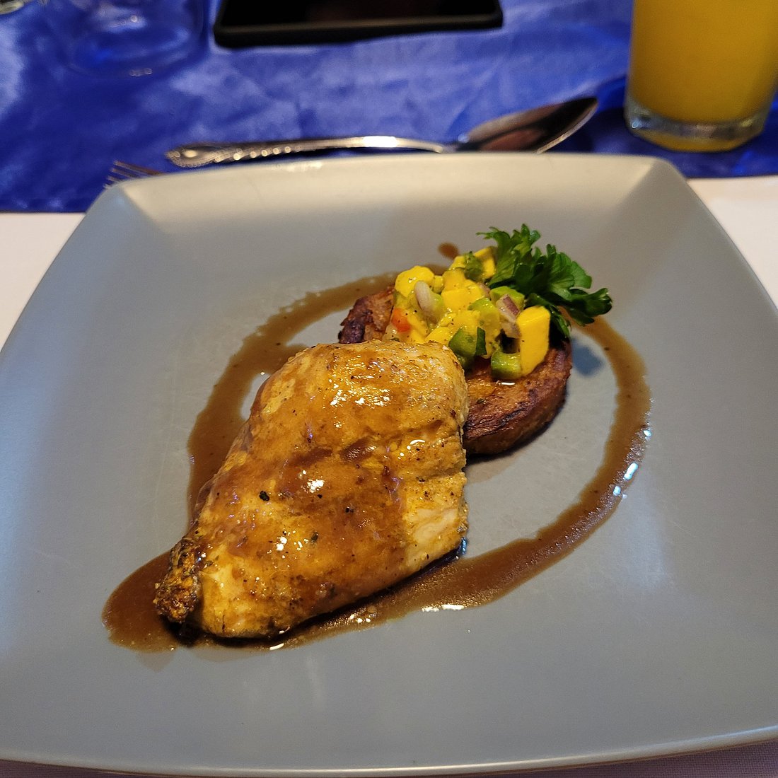 Fish course at Dexter's Restaurant Grenada