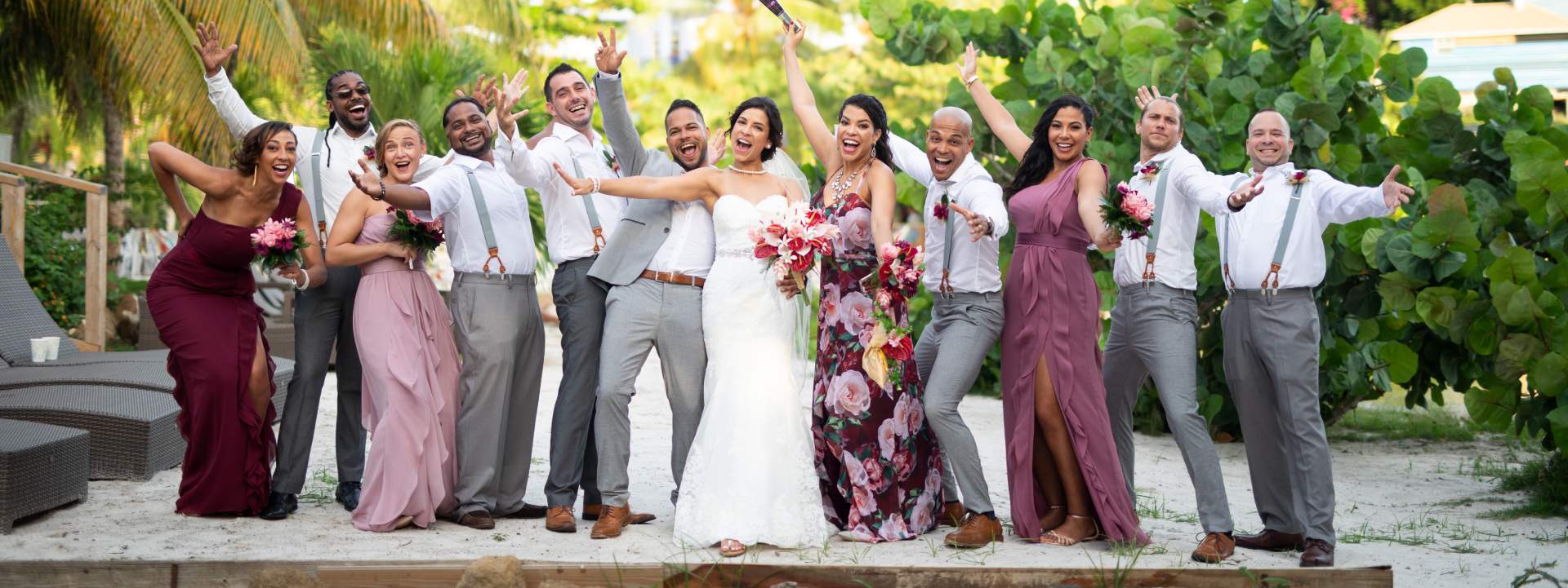 Beautiful Weddings Grenada wedding party