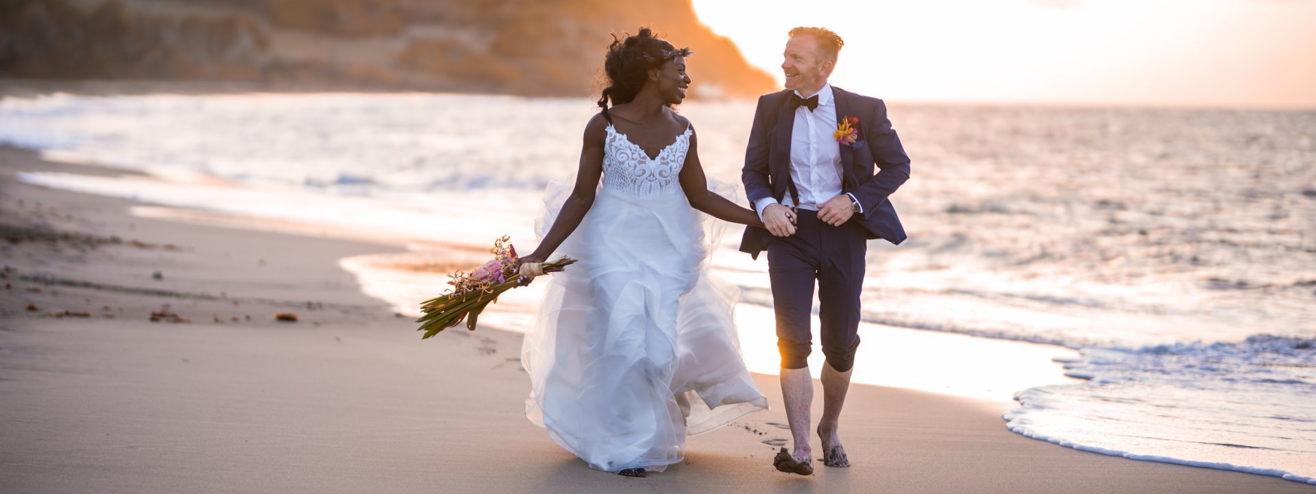Beautiful Weddings Grenada beach wedding couple