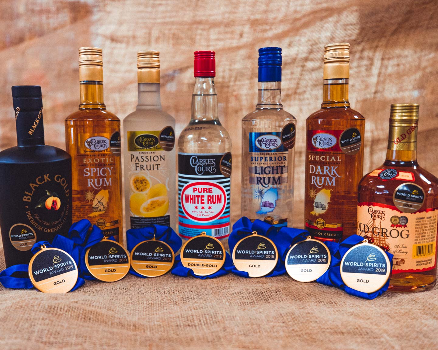 Clarke's Court rum range in Grenada