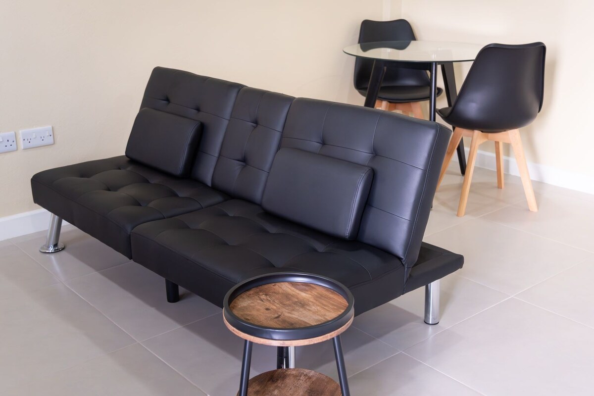 Sapodilla Court Studio open-plan living area